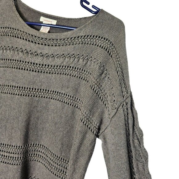 Sundance Womens Cable Open Knit Brown Sweater Dress‎ Silk Blend Unlined M - Picture 2 of 10